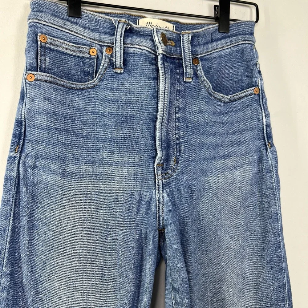 Madewell Perfect Vintage Jeans Womens‎ 25 High Rise Crop Straight Leg Denim